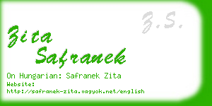 zita safranek business card